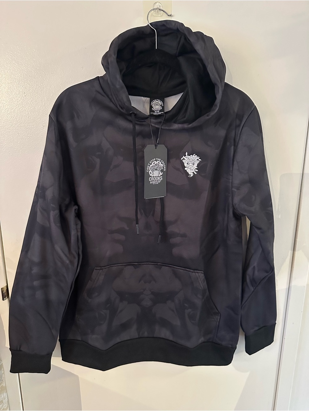 C.C Black Subtle Camo Pullover Hoodie